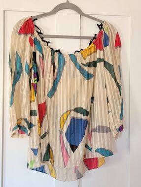 Off The Shoulder Silk Blouse